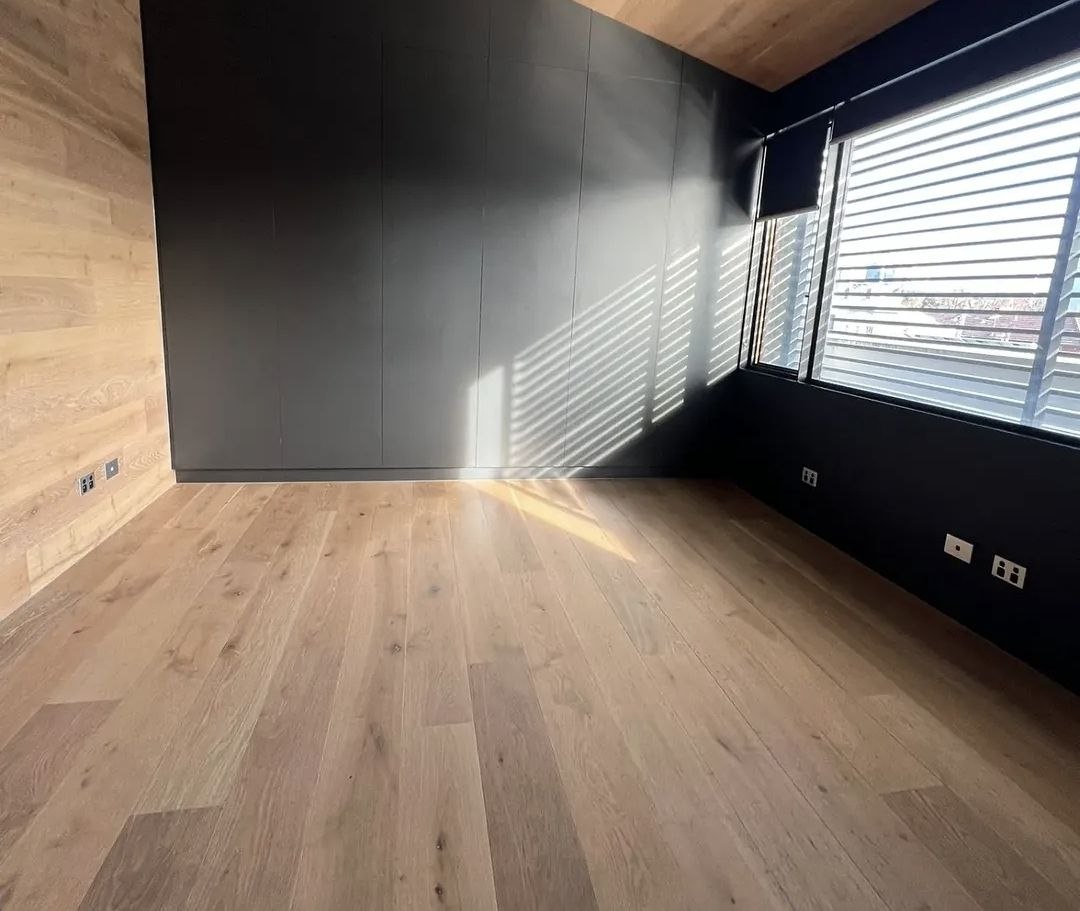 Empty room in a completed Melbourne build, detail cleaned and ready for handover