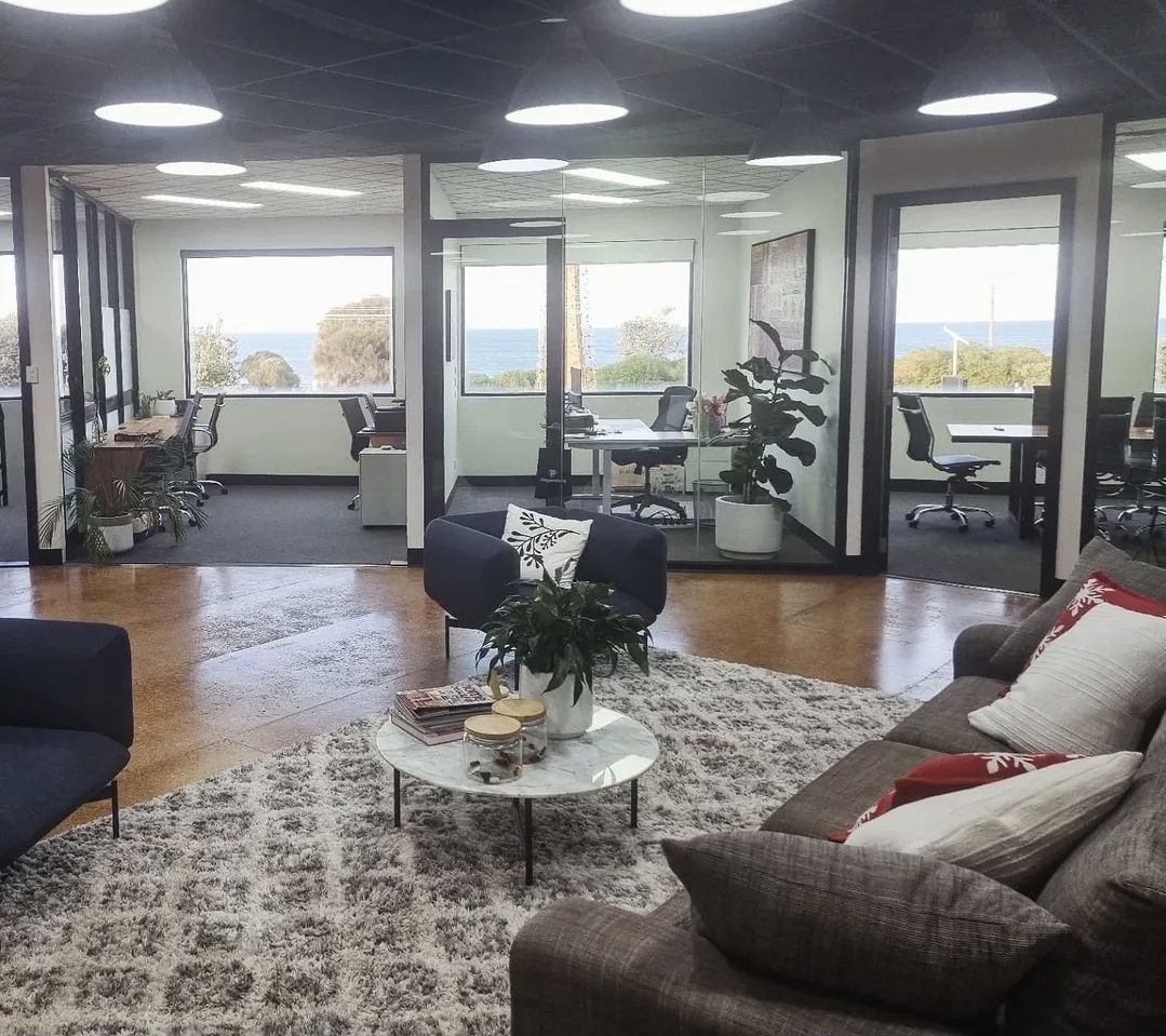 Media agency office in Black Rock with glass partitions cleaned by Blancoz